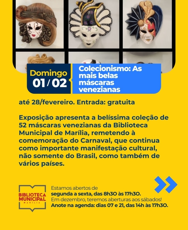 Evento exposicao-bibliotecaas-mais-belas-mascaras-venezianas